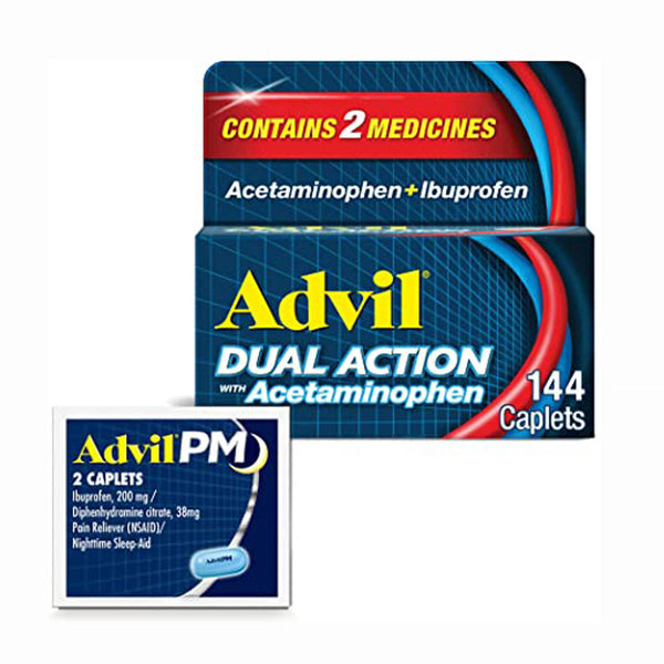 ADVIL® DUAL ACTION IBUPROFEN / ACETAMINOPHEN PAIN RELIEF, SOLD AS 1/BOTTLE GLAXO 00573014718