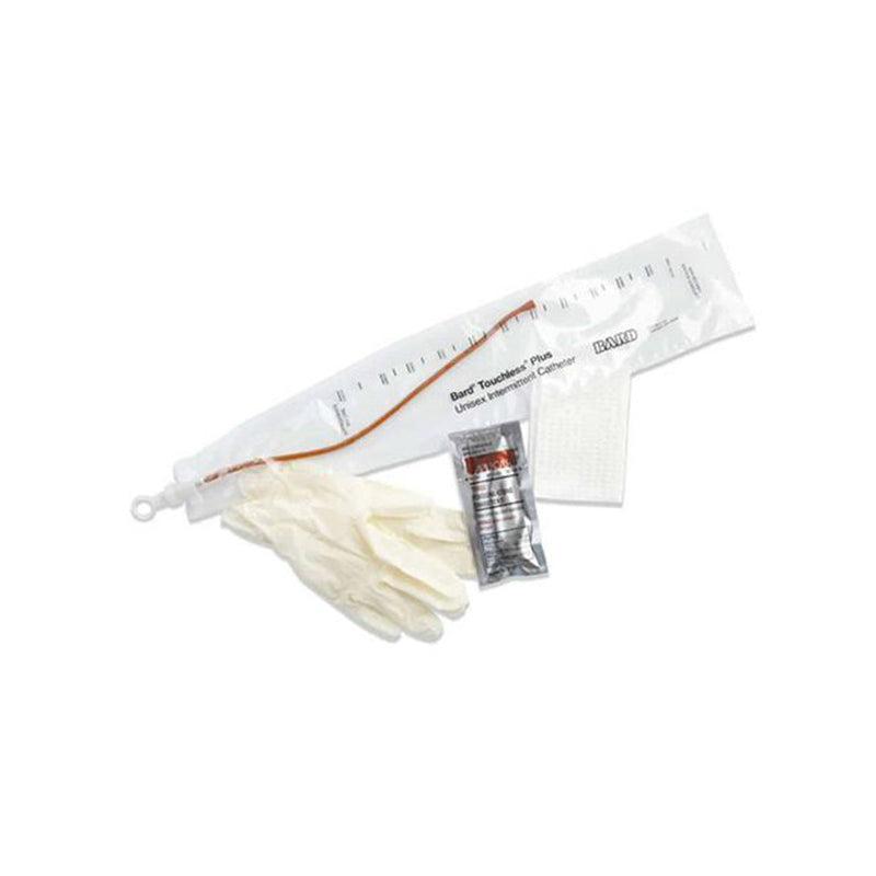 Bard Touchless Plus Unisex Intermittent Catheter Kit Bardia Touchless Plus Red Rubrcoue Cath Kit 14Fr 50/Cs -4A7044