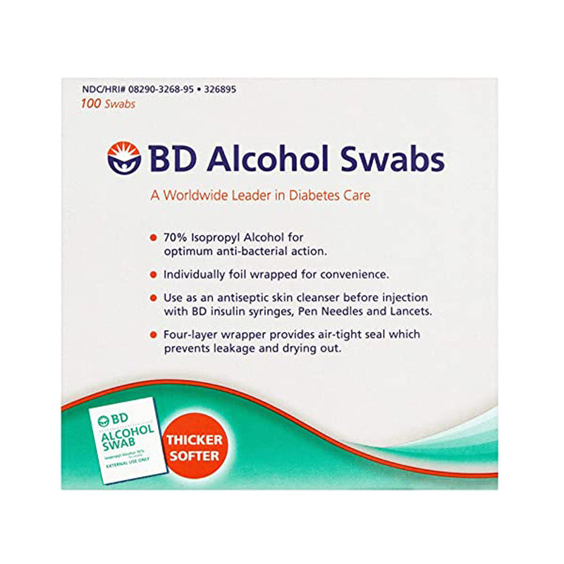 ALCOHOL SWABS, 100/PK, 12 PK/CS, SOLD AS CASE EMBECTA 10001371