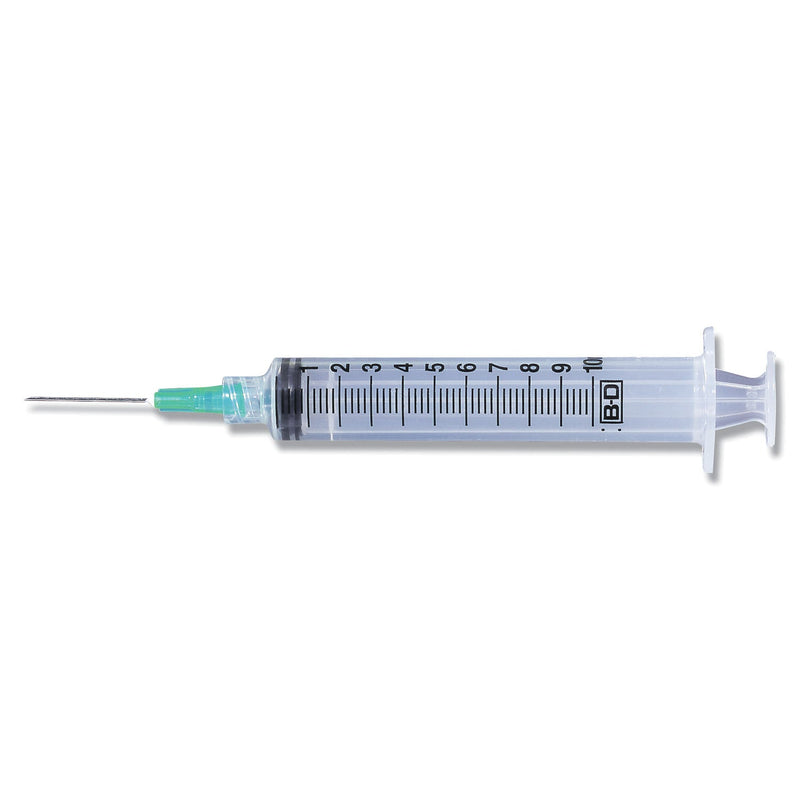 Bd 10 Ml Syringes & Needles Mbo-Syringe/Needle Combo 21Gx110Ml Luerlok Tp 100/Bx 400/Cs -309642