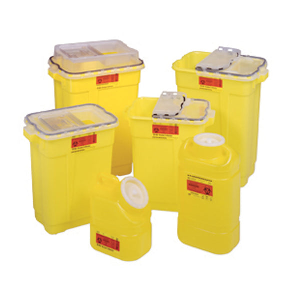 SHARPS COLLECTOR, 9 GALLON, SLIDE TOP GASKETED, YELLOW , 8/CS, SOLD AS CASE BD 209