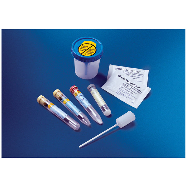 URINE TRANSFER STRAW KIT: 8ML DRAW, 16 X 100MM UA PRESERVATIVE PLUS PLASTIC CONICAL BOTTOM TUBE, & URINE TRANSFER STRAW, 50/BX, 4 , SOLD AS CASE BD 20