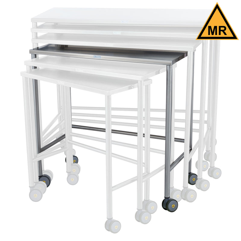 SAWYER INSTRUMENT TABLE 60"W X 34"H X 24"D ON CASTERS MRI SAFE, SOLD AS EACH BLICKMAN 10001235