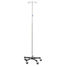 IV STAND, HEAVY DUTY, 4 HOOK, SECURE GRIP HOOKS, WALL SAVER BASE ON 718 CASTERS, SOLD AS EACH BLICKMAN 10001235
