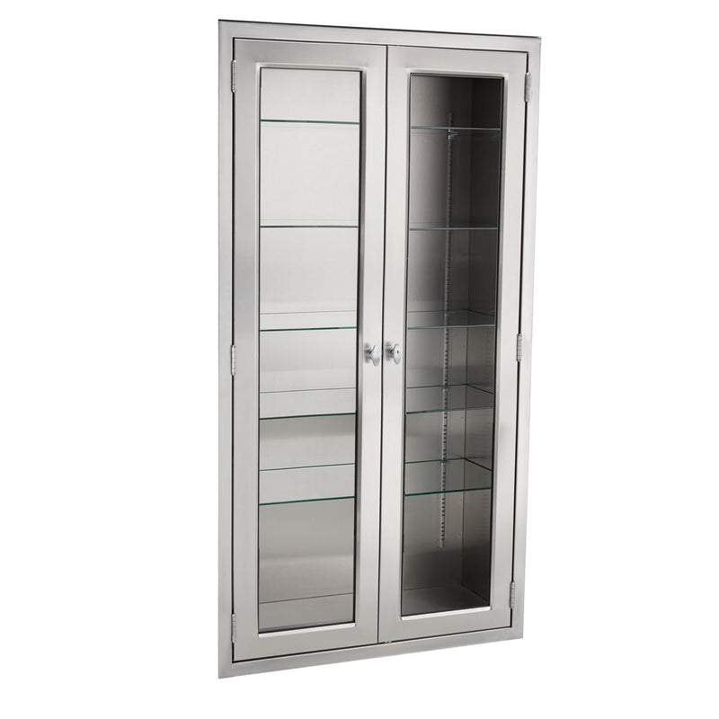 EQUIPMENT AND SUPPLIES CABINET 24 1/8"W X 60"H X 18"D CONSOLE CABINET, SLOPED WRITING SURFACE, WHITE PORCELAIN, DRAWERS, SOLD AS EACH BLICKMAN 1000123