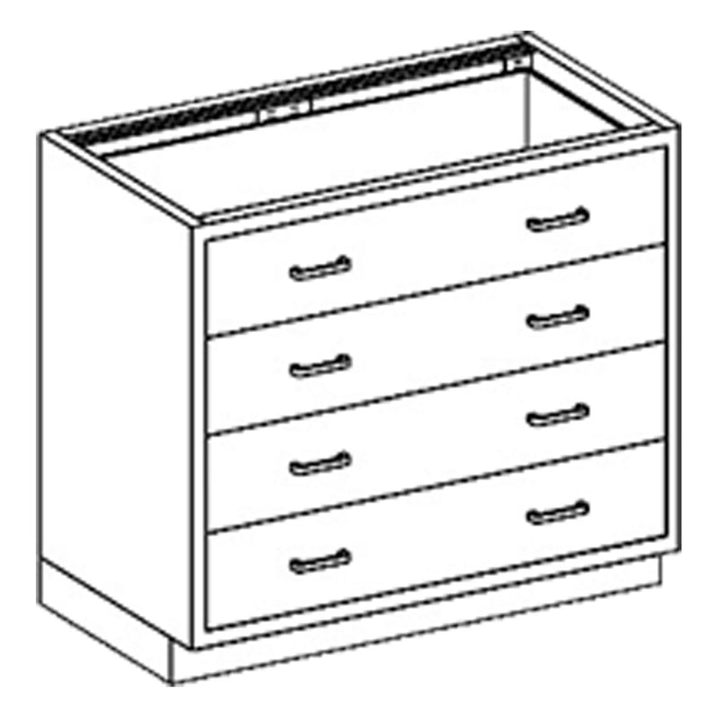 BASE CABINET 35"W X 35 3/4"H X 22"D, 1/4-1/2 DRAWERS, SOLD AS EACH BLICKMAN 10001235