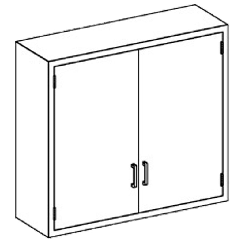 WALL CABINET 35"W X 30"H X 13"D, STAINLESS STEEL ADJUSTABLE SHELVES, HINGE GLASS DOOR, SOLD AS EACH BLICKMAN 10001235