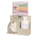 INFECTION PREVENTION ORGANIZER, HOLDS TWO BOXES OF GLOVES, ONE BOX OF FACE MASKS, HAND SANITIZER BOTTLE, OPTIONAL FLOOR STAND KS01, SOLD AS EACH MARKE