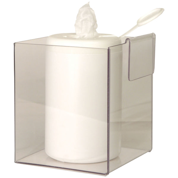 CADDY DISPENSER, CLIP-ON, HOLDS A VARIETY OF MEDICAL SUPPLIES INCLUDING WET WIPES CANISTERS , CLIPS TO SIDE OF PROTECTION ORGANIZE, SOLD AS EACH MARKE