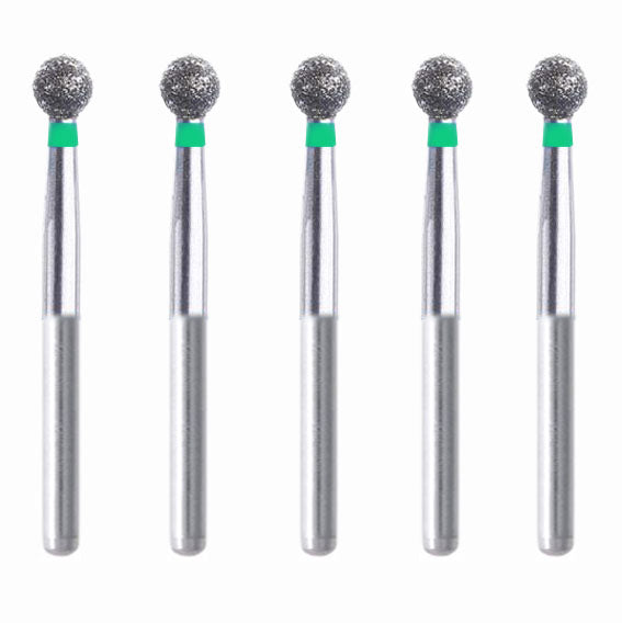 Spherical 1.9 mm Dia. Coarse Grit Diamond Bur 5 per pack. 001.19C1