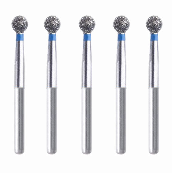 Spherical 2.5 mm Dia. Medium Grit Diamond Bur 5 per pack. 001.25M1