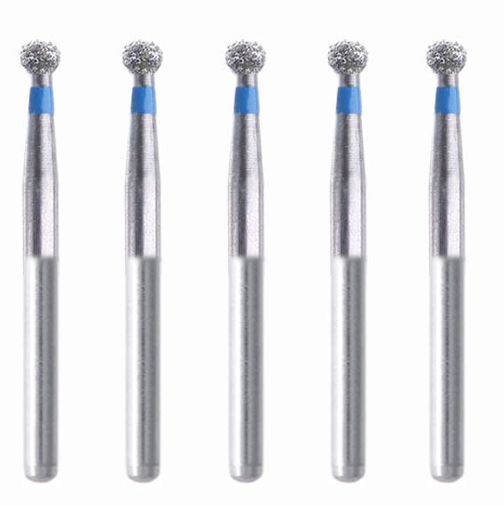 Spherical 1.8 mm Dia. Medium Grit Diamond Bur 5 per pack. 001.18M1