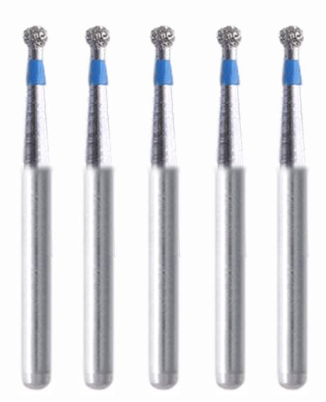 Spherical 1.2 mm Dia. Medium Grit Diamond Bur 5 per pack. 001.12M1
