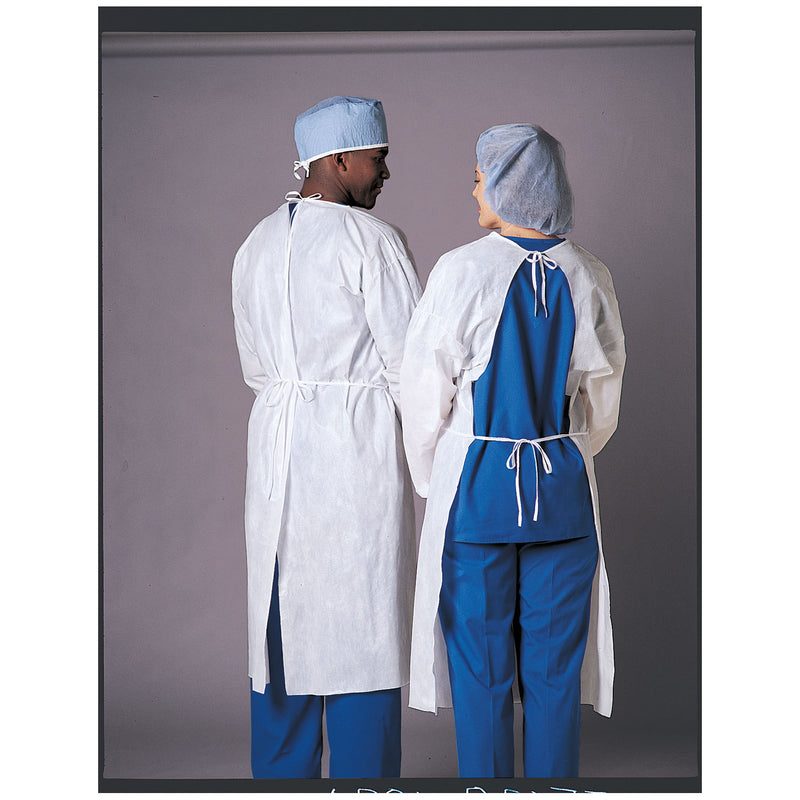 EMBOSSED POLYETHYLENE GOWN, THUMBHOOK STIRRUPS, INDIVIDUALLY WRAPPED, MEETS AAMI LEVEL 3, BLUE, 15/BG, 5 BG/CS, SOLD AS CASE BUSSE 23
