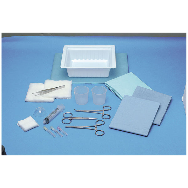ER LACERATION TRAY WITH WEBSTER NEEDLE HOLDER AND SAFETY COMPONENTS, 20/CS, SOLD AS CASE BUSSE 23