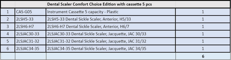 Dental Scaler Comfort Choice Edition with Cassette 5 pcs - Osung USA