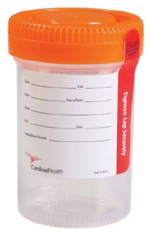 Cardinal Health Specimen Containers Container Specimen Pp W/Orangecap 90Ml 48Mm 100/Pk 4Pk/Cs -CHB13902