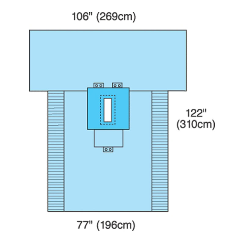 LAPAROTOMY PACK, INCLUDES: LARGE, STERILE BACK, SCRUB NURSE GOWN; ABSORBENT TOWELS ; LARGE, STERILE BACK, IMPERVIOUS GOWN; 50 X 90, SOLD AS CASE CARDI