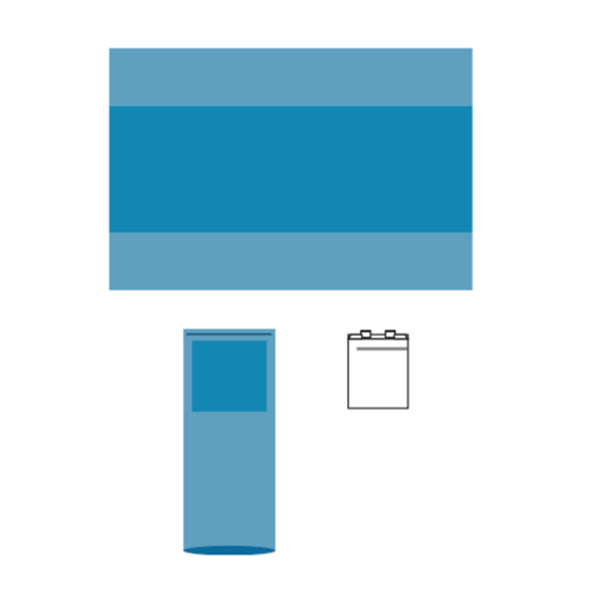 SETUP PACK, INCLUDES: 44 X 90, OUTER WRAP/REINFORCED POLY TABLE COVER WITH 24 X 90 REINFORCEMENT, 12/CS, SOLD AS CASE CARDINAL 261