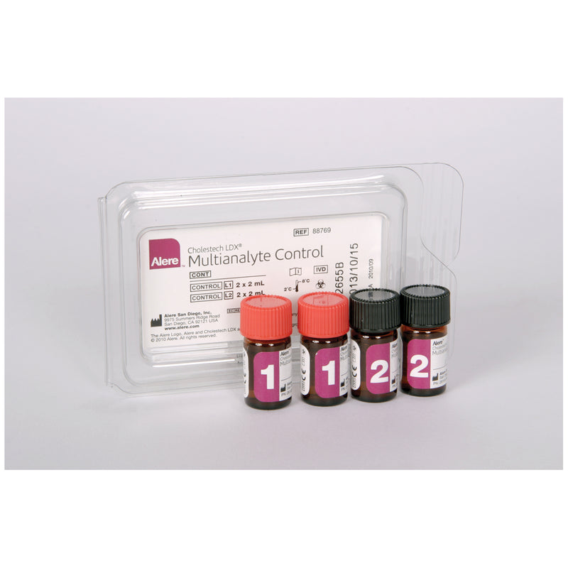 MULTIANALYTE CONTROLS, LIPID/ GLUCOSE/ ALT/ AST, LEVEL 1 & 2 SET OF 2, 2ML ), SOLD AS EACH ABBOTT/CHOLESTECH 10000588