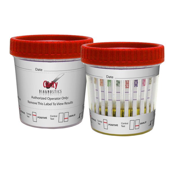 ROUND CUP, 12 PANEL, AMP, BAR, BUP, BZO, COC, MAMP , MDMA, MTD, OPI300 , OXY, PCP, THC, 25/BX, SOLD AS BOX CLARITY 10001124