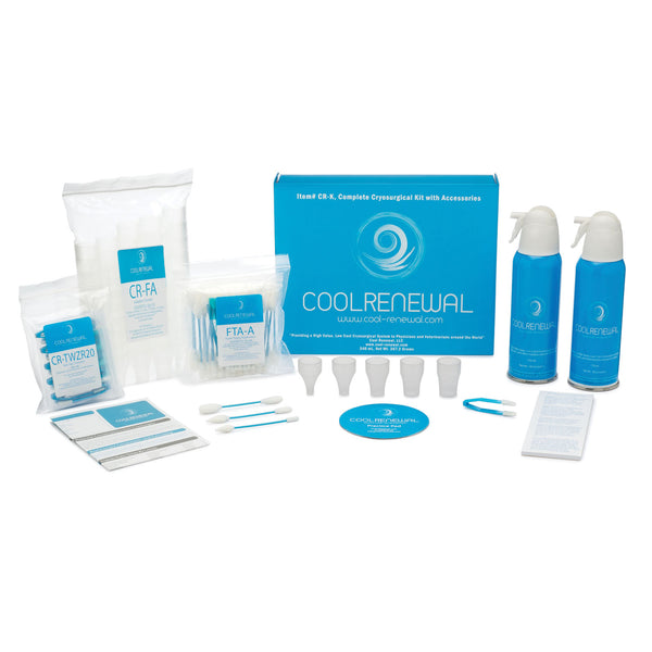 130 FREEZE KIT, WITH APPLICATORS, 2 170ML CANISTERS OF CRYOGEN, 2 EXTENDER TUBES, 60 ASSORTED FOAM TIPPED APPLICATORS , 50 ISOLATI, SOLD AS EACH COOL 