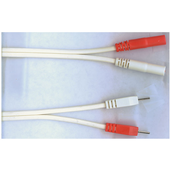 LEADWIRE, DUAL SHEATHED BANANA, DUAL PINS, 120" LEADS, GREY, RED PLUG & BLACK PINS, SOLD AS EACH CANADIAN 10000703
