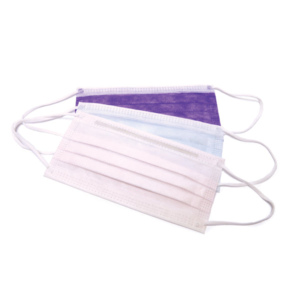 EARLOOP FACE MASK, LAVENDER, LEVEL 1, 50/BX, 10 BX/CTN, SOLD AS CARTON QUALA 10000640