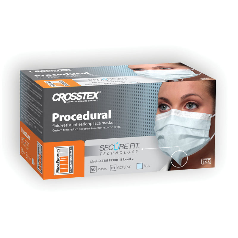 CROSSTEX PROCEDURAL EARLOOP MASK, SOLD AS CARTON CROSSTEX 10000178