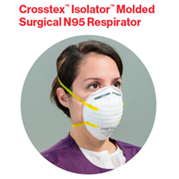 MOLDED SURGICAL N95 RESPIRATOR, 20/BX, 12 BX/CS, SOLD AS CASE CROSSTEX 10000178