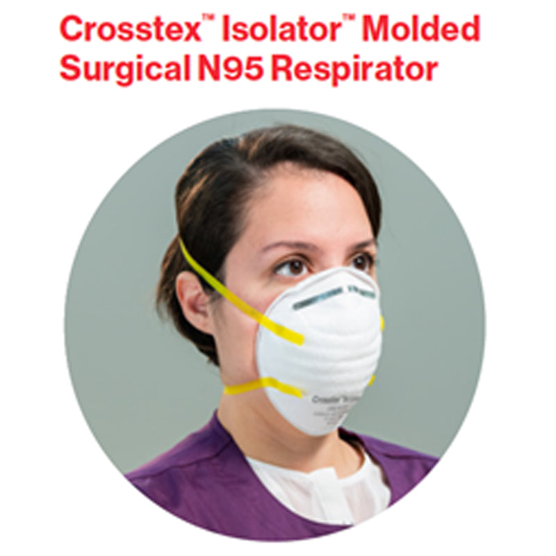 MOLDED SURGICAL N95 RESPIRATOR, 20/BX, 12 BX/CS, SOLD AS CASE CROSSTEX 10000178