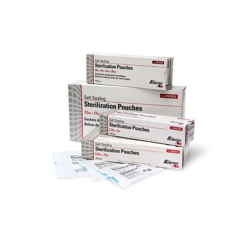 PRO ADVANTAGE® SELF SEAL STERILIZATION POUCHES, SOLD AS CASE PRO 10000510