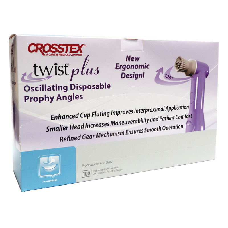 PROPHY ANGLE, SOFT CUP GRAY, DISPOSABLE, 100/BX, SOLD AS BOX CROSSTEX 10000178