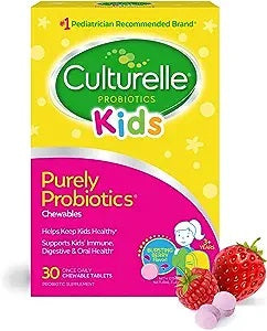 CULTURELLE® PROBIOTICS KIDS PURELY PROBIOTICS CHEWABLE TABLETS BURSTING BERRY FLAVOR, SOLD AS 1/BOTTLE I-HEALTH 04910040015