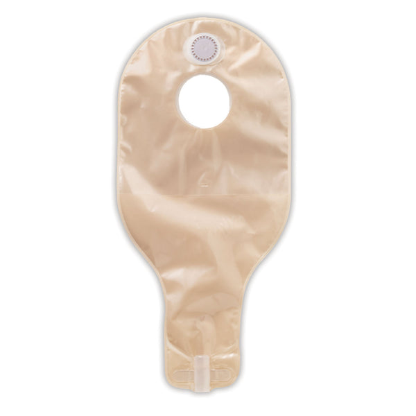 HIGH OUTPUT POUCH, 14", 1-SIDED COMFORT PANEL, ANTI-REFLUX VALVE, REPLACEABLE FILTER, OUTLET WITH SPOUT AND CAP, OPAQUE, 1 3/4" FL, SOLD AS BOX CONVAT