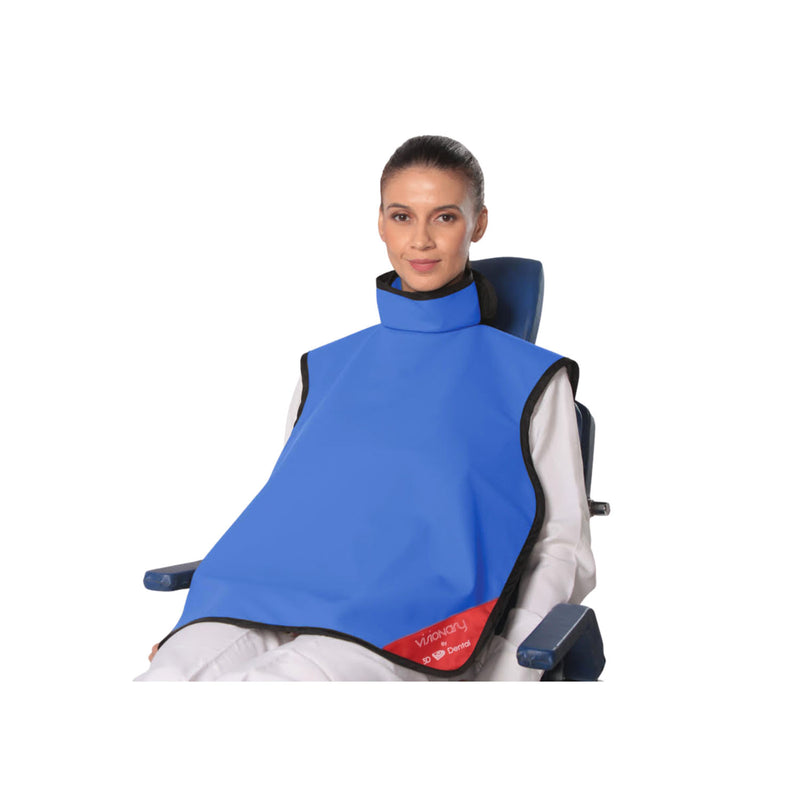 LEAD APRON ADULT W/COLLAR BLUE, SOLD AS EACH 3D 10001055