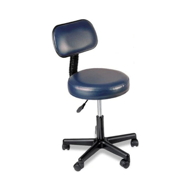PNEUMATIC STOOL, ROUND, 3" FOAM SWIVEL SEAT WITH BACK, 18"-22" HEIGHT, 350 LBS MAX WEIGHT, DOVE GRAY, SOLD AS EACH DJO/CHATTANOOGA 10000706