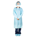 PATIENT GOWN DELUXE, ONE SIZE, REINFORCED NECK, DARK BLUE, 10/BG, 5 BG/CS, SOLD AS CASE DUKAL 10000117