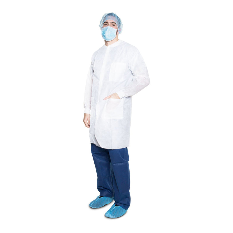 Dukal Antistatic Pocket Lab Coats Lab Coat Pocket Antistatic 3Xlwht Ns 10/Bg 5Bg/Cs -345P