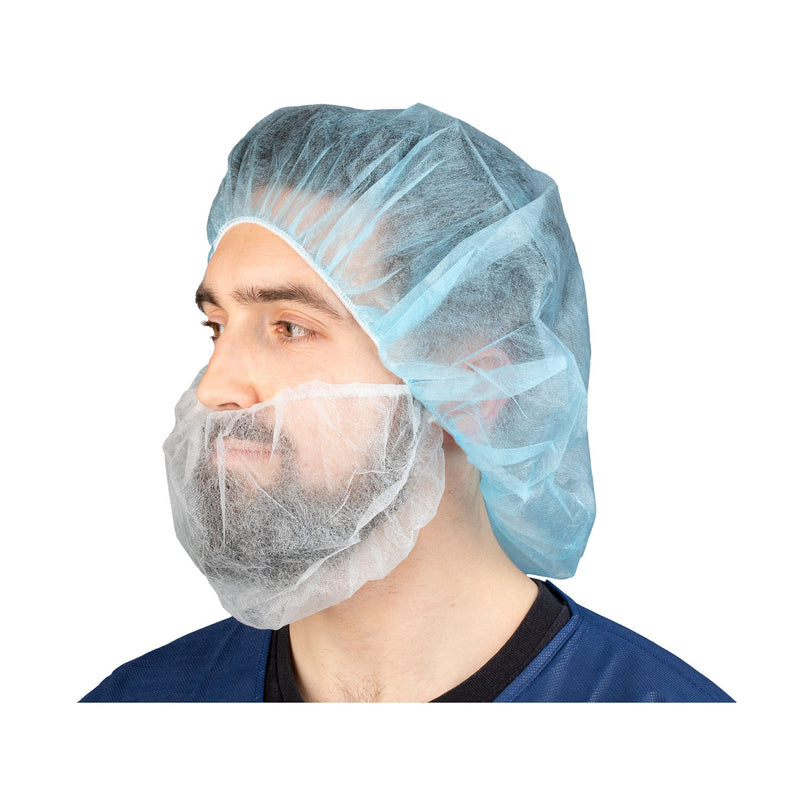 BEARD COVER, WHITE, 100/BG, 10 BG/CS, SOLD AS CASE DUKAL 10000117