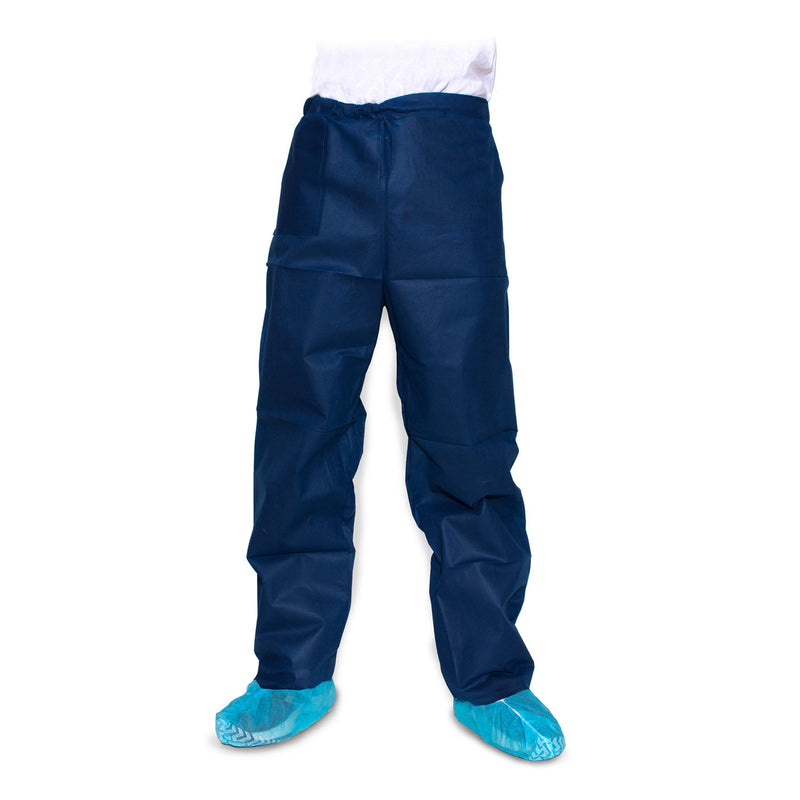 SCRUB PANTS, SMALL, BLUE, DISPOSABLE, 10/BG, 5 BG/CS, SOLD AS CASE DUKAL 10000117
