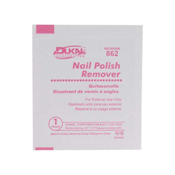 NAIL POLISH REMOVER PADS, 1/PK, 100 PK/BX, 10 BX/CS, SOLD AS CASE DUKAL 10000117
