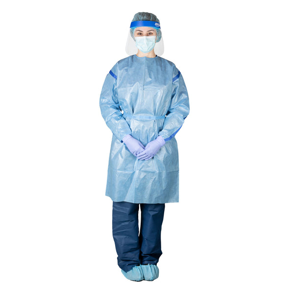 CHEMOTHERAPY GOWN, POLY-COATED, LARGE, 10/BG, 3 BG/CS, SOLD AS CASE DUKAL 10000117