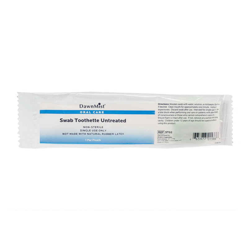TOOTHETTE SWAB W/ DENTRIFICE , 1/PK, 250 PK/BX, 4 BX/CS, SOLD AS CASE DUKAL 10000117