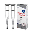 ALUMINUM CRUTCHES, ADULT, 5' 2" - 5' 10", SOLD AS PAIR DYNAREX 10000058