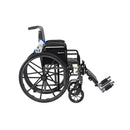 DYNARIDE™ S 2 WHEELCHAIR 16" X 16" SEAT W/ DETACH DESK ARM ELR, SILVER VEIN, 1/CS, SOLD AS CASE DYNAREX 10000058