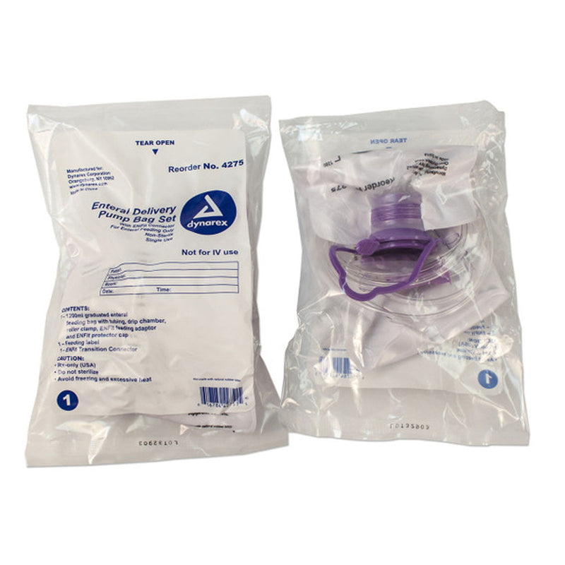 ENTERAL DELIVERY PUMP BAG SET, ENFIT CONNECTOR, 30/CS, SOLD AS CASE DYNAREX 10000058