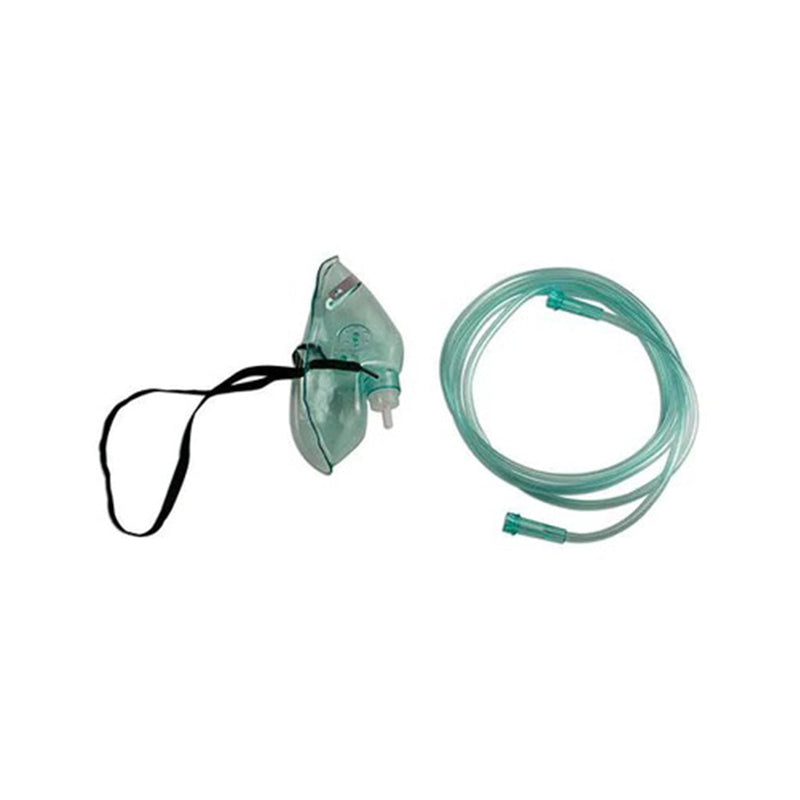 OXYGEN MEDIUM-CONCENTRATION ELONGATED MASK +7' TUBING, ADULT/UNIVERSAL CONNECTOR, 50/CS, SOLD AS CASE DYNAREX 10000058