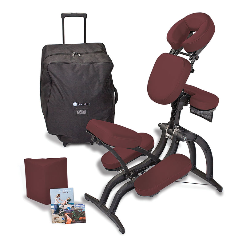 MASSAGE CHAIR PACKAGE, PORTABLE, BLACK, SOLD AS EACH EARTHLITE 10000709