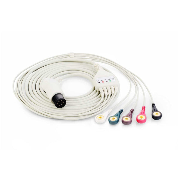 Mdpro (Edanusa) Ecg Cables Cable 5 Lead Ecg Snap Defibaha 3.5M Rusable -01.57.471096-11